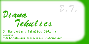 diana tekulics business card